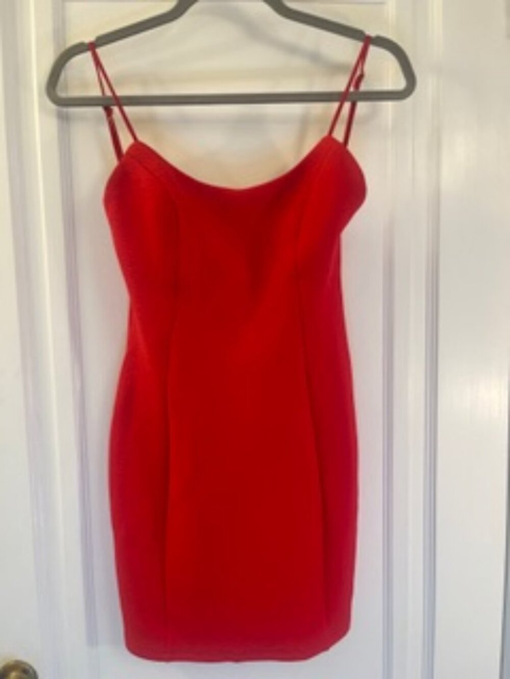 Lulus Red Mini V-Neck Spaghetti Strap Dress Size XS